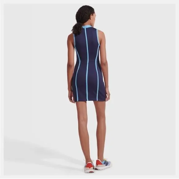 Staud new balance neoprene navy blue zip up dress medium m - Picture 5 of 12